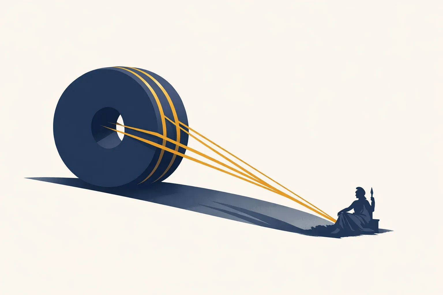 Illustration conceptuelle du poids de l'emprunt annuel de la France