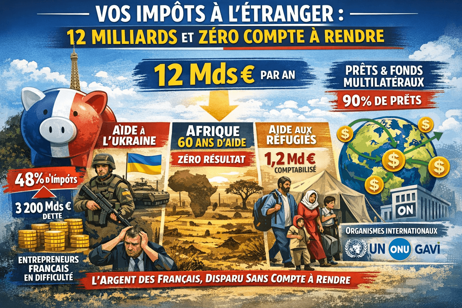 Aide à l'étranger : 12 milliards dont les Français ne voient jamais la couleur