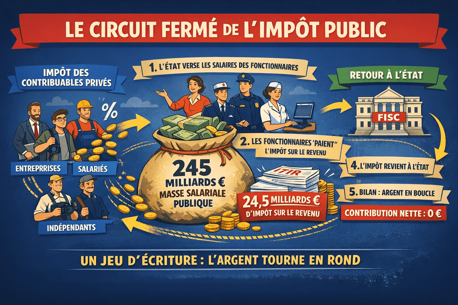 Les fonctionnaires paient-ils des impôts ? Le circuit fermé que personne ne vous explique