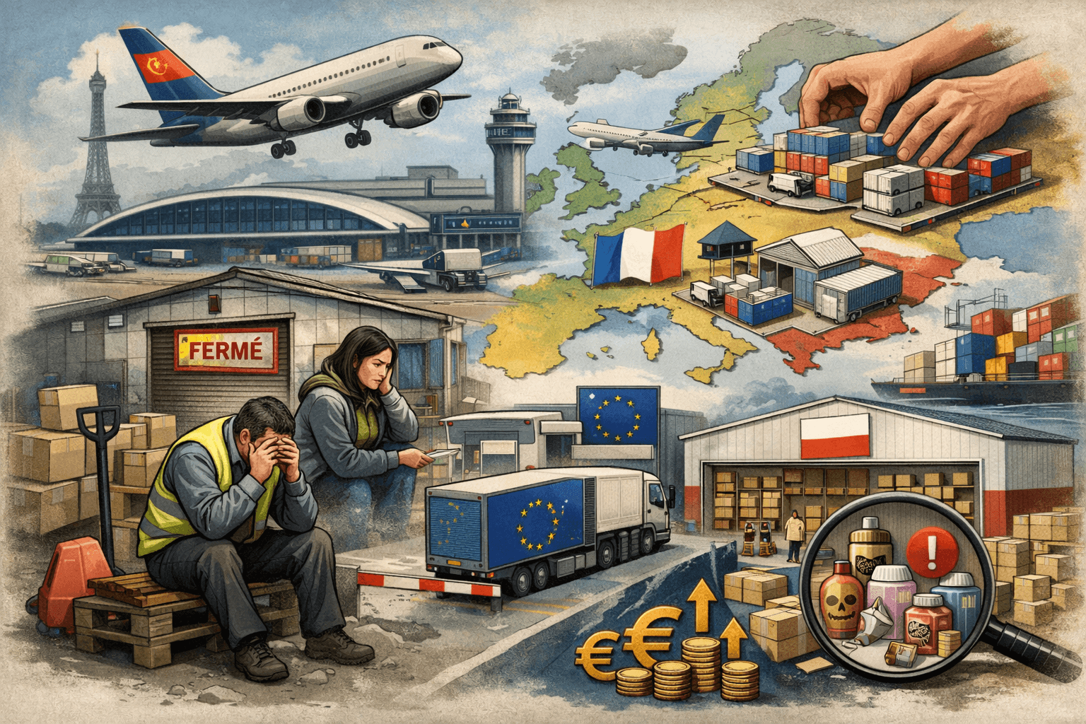 Taxe sur les petits colis : comment 2 euros ont vidé Roissy de ses avions