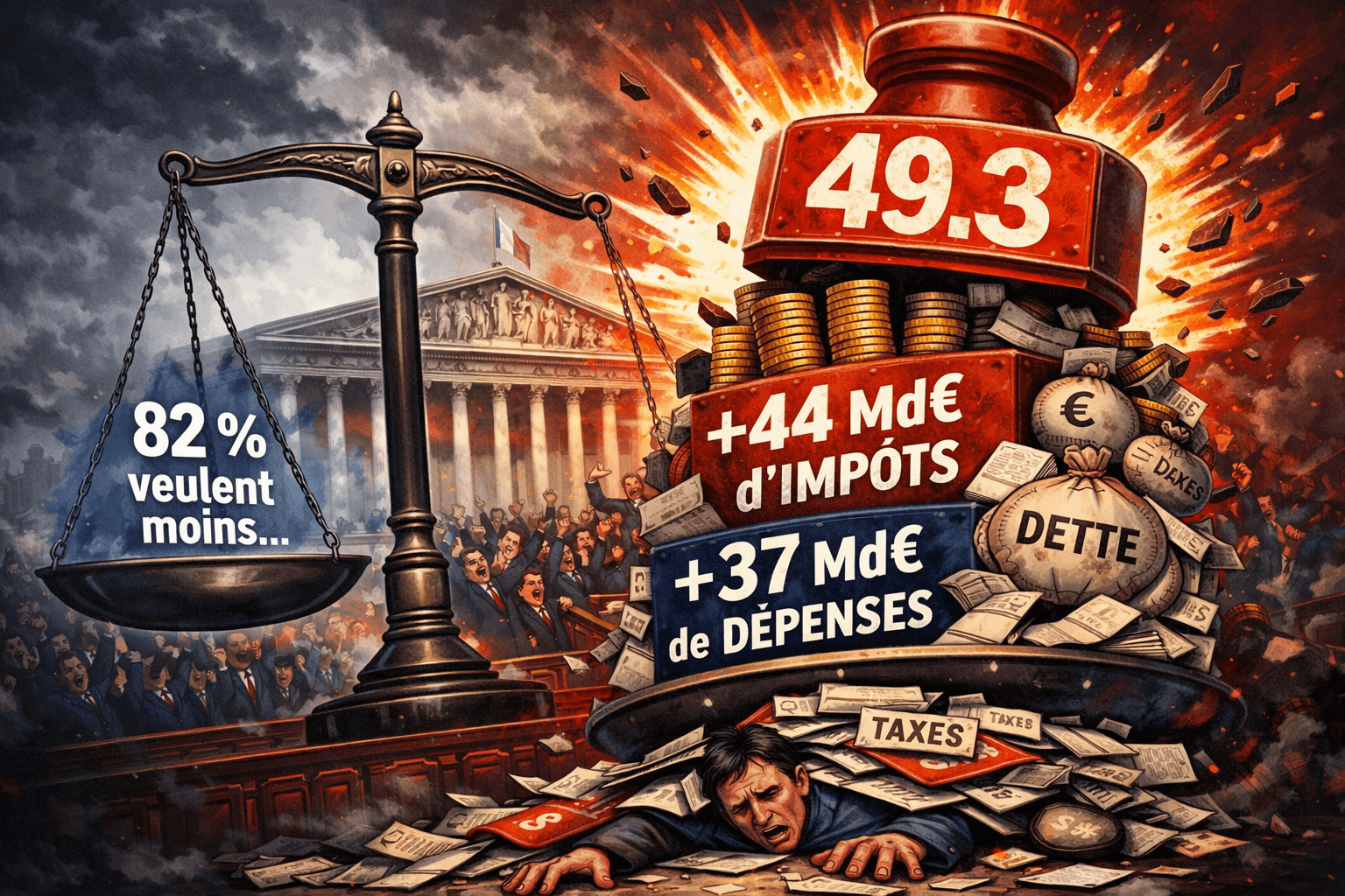 Budget 2026 : 49.3, 118 % de dette, voici ce que ça vous coûte vraiment